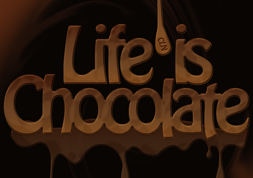 Poster inspired by chocolate, focusing on enhancing statement — Graphic Design